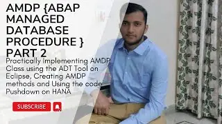 3.2 Implementing a AMDP Class, Creating AMDP Class Using ADT Tools On Eclipse, AMDP Method Implement