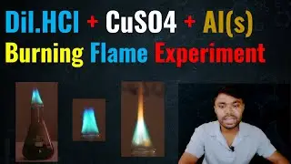 #Burning of #hydrogen gas with pop sound || Burning of copper sulphate