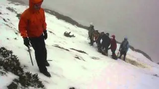 山野悠遊 雪訓 雪地行進教學、冰斧、冰爪 20120114