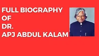 Biography of Dr. APJ Abdul Kalam with interesting stories and facts