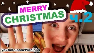 [ч.2] Новогодняя песня Merry Christmas на пианино 🎹 простая мелодия одной рукой