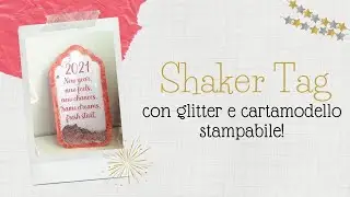 SHAKER TAG -segnaposto con glitter fai da te,con cartamodello!