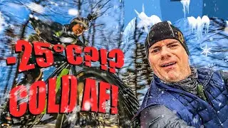 COLD AF!! -25°C Fat Bike Ride!