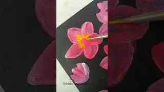 Flower painting stroke by stroke | Easy flower painting Day - 7 (50 day challenge) | One stroke art💕
