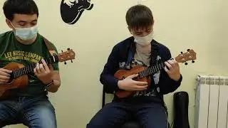 Играют ученики - 101 далматинец на укулеле One Hundred and One Dalmatians easy ukulele cover