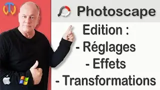 Photoscape X, le menu édition au complet, réglages, effets et transformations
