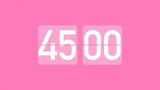 45 minute countdown timer with flip clock