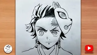 How to Draw Tanjiro Kamado | Demon Slayer | Anime drawing step by step