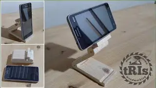 Make A Mobile Stand / Dudukan Hp - DIY Woodworking