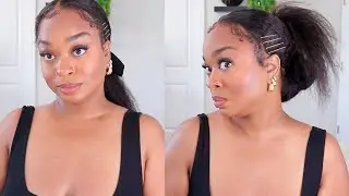 Ashimary 360 KlNKY Straight Lace Wig with 4c edges  | Install and Style