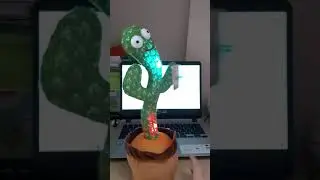 Boneka Cactus Dancing cactus toy Recording and Glowing