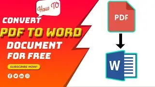 How to Convert PDF to Word || Convert PDF to Word For Free || Convert a PDF to a Word document