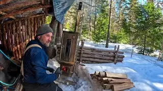 Locked out of the Shelter by Ice - 4 Days of Winter Camping and Cooking in the Forest