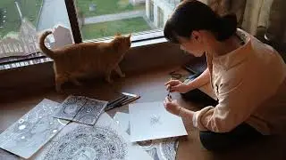 Графічна мандала від Оксани Петриченко. Graphic Mandala