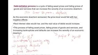 Debt deflation process