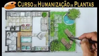 Humanização de Planta Baixa - Curso de Desenho IPStudio