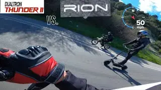 Dualtron Thunder 2 gets SMOKED by Rion Thrust & Custom Electric DirtBike!