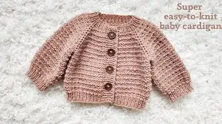 Free video tutorial. The Skylar Baby Cardigan (size: 0-3 months) by SeventhSedge.