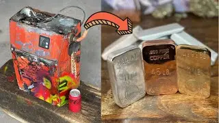 Scrap Yard Salvage - BigStackD Bullion Bars - Trash To Treasure - ASMR Metal Melting - Bulk Bars