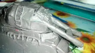 Танк ратте из пластилина