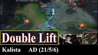 CLG Doublelift Kalista Pentakill and Quadrakill