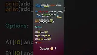 Python Mutable Default Argument  