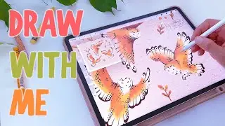 Draw with me in Procreate! ✏️ From sketch to color
