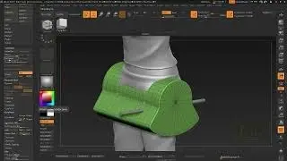 How to make an action figure in Zbrush. How to add hip articulation in Zbrush