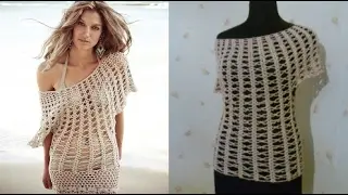 Summer tunic crochet. Part 3.