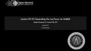 05.03 Generating the root locus via Matlab