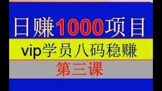 网赚项目日赚1000，实战赚钱团队彩票赚钱项目,八码稳赚技术*vip第三课【资金的运用】