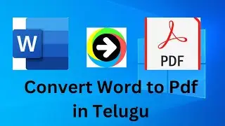 How to Convert Word to Pdf in Telugu ?| Convert Word Doc to Pdf in Telugu|| word to pdf