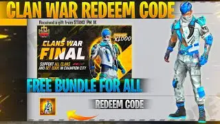 Free Fire Clan War Final Redeem Code || New Redeem Code Free Fire || Free Bundle Redeem Code