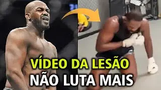 (VÍDEO MOMENTO DA LESÃO) -  JON JONES SOFRE LESÃO GRAVE e ESTÁ FORA DA LUTA CONTRA MIOCIC
