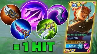 DYRROTH PERFECT BUILD AND EMBLEM FOR RANK 2023! (AUTO ONESHOT) | dyrroth best build 2023