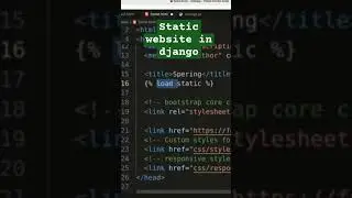 how to create static website in django framework  #pythonintelugu #djangoframework