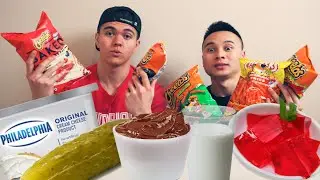 Trying all hot cheetos with weird food combinations! Pt. 2