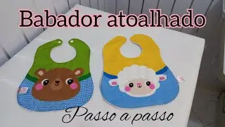 Como fazer um babador atoalhado, rápido e fácil, passo a passo. iniciante