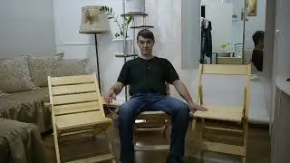 Складной стул из дерева. Homemade chair.
