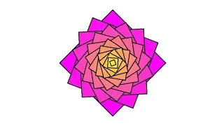 Simple Python Turtle Graphic and Code: Overlapping Squares