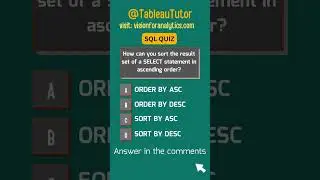 Test your SQL skills | How to sort data in SQL? 