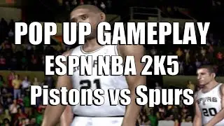 ESPN NBA 2K5 - Pistons vs Spurs - Pop Up Gameplay