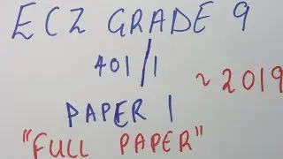 ECZ Mathematics Grade 9 2019 Paper 1 Internal Candidates Zambia 