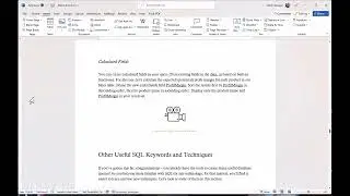 SQL Calculated Fields