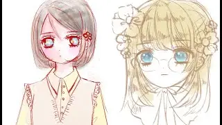 Doodle compilation- Crystal Neko How to Draw Manga Digital Speed Painting