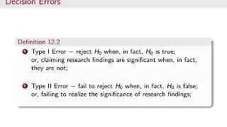 Intro to Hypothesis Testing (Part 2) - Overview of Hyp Tests