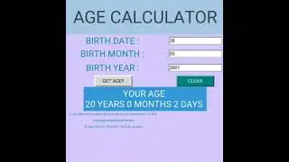 Age Calculator GUI Project in Python 