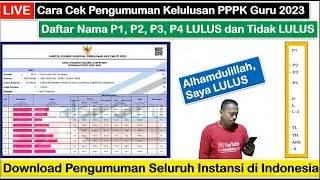 🔴LIVE Cara Cek Pengumuman Kelulusan PPPK Guru 2023, Contoh LULUS & Contoh Tidak LULUS PPPK Guru 2023