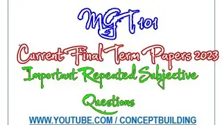 Mgt101 vu Current Past Paper Important Repeated Questions