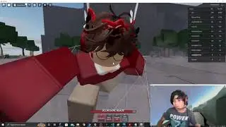 trying to train in a public server (Strongest Battle Grounds | Roblox)